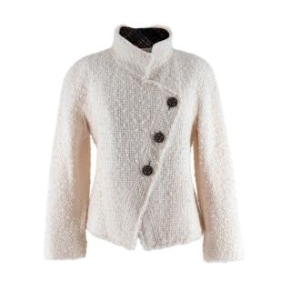 Chanel Paris Edimbourg Ivory Boucle Tweed & Tartan Jacket