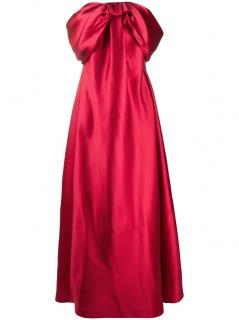 Alberta Ferretti Couture Red Silk Blend Ball Gown