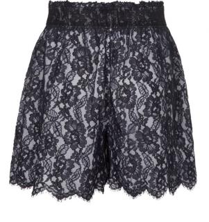 Chanel Navy Floral Lace Shorts