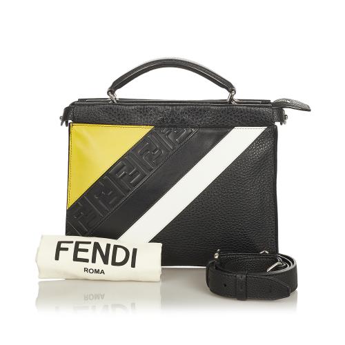 Fendi Black Fendi Mania Leather Crossbody Bag
