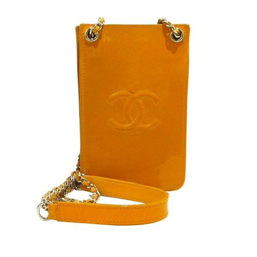 Chanel Patent Leather CC Chain Phone Holder