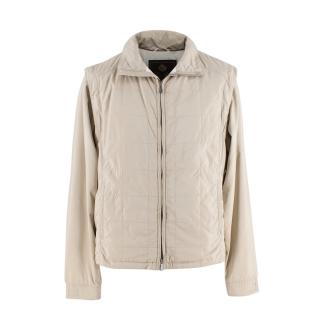 Loro Piana Beige Quilted Convertible Jacket