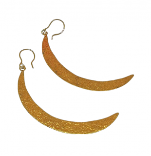 Pippa Small 18ct Gold Plated Crescent Moon Earrings