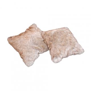 Ralph Lauren Home Beige Set of 2 Faux Fur Cushion Covers