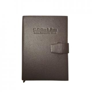 G Collins Aubergine Leather VIP GIft Notebook
