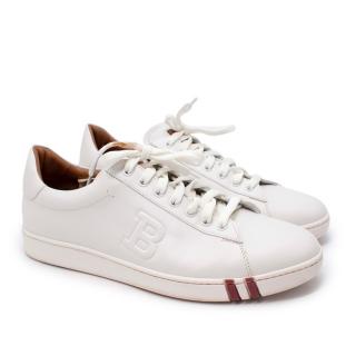 Bally Wivan White Leather Low Top Sneakers