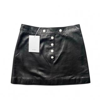 Courreges Pressions Leather Mini Skirt