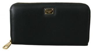 Dolce & Gabbana Black Zip Around Wallet