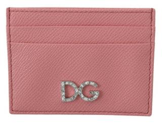 Dolce & Gabbana Pink Leather DG Card Holder
