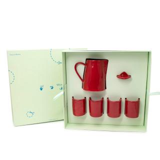 Off-White Exclusive CNY Carmine Red Ceramic Tea Gift Set