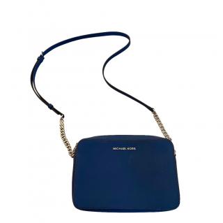 Michael Kors Blue Saffiano Crossbody Bag