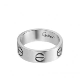 Cartier 18kt White Gold Love Ring - Size 56