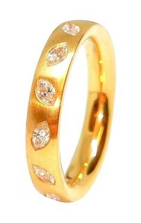 Paul Spurgeon 18kt Gold Marquis Diamond Ring