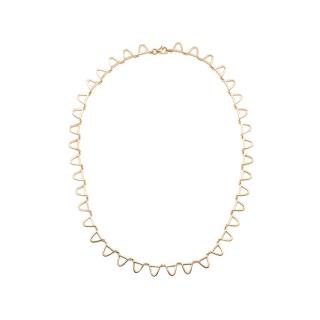 Mason Stanley 14ct Yellow Gold & White Diamond Pave Bermuda Necklace 