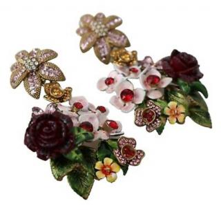 Dolce & Gabbana Fiori Bouquet embellished earrings 