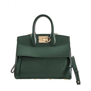 Ferragamo green leather S bag