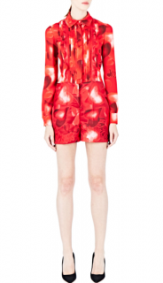 Valentino Red Heart Print Playsuit