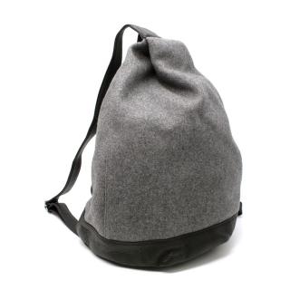 Discord Yohji Yamamoto Grey Felt & Leather Y Backpack