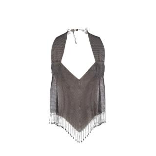 Gianfranco Ferre Vintage Chainmaille Crystal Embellished Top 