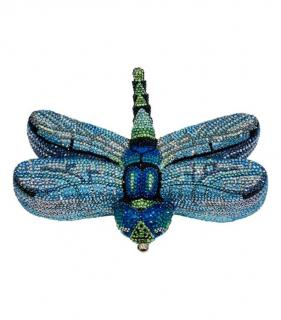 Judith Leiber Swarovski Crystal Embellished Dragonfly Minaudiere Bag