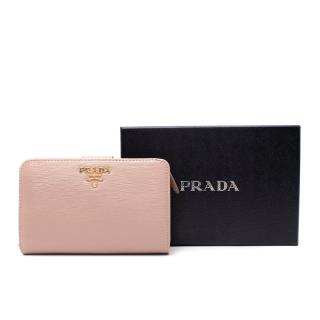 Prada Light Beige Small Saffiano Leather Wallet 