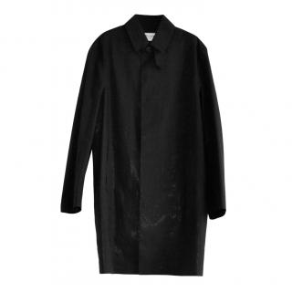 Saint Laurent Black Mid-Length Raincoat