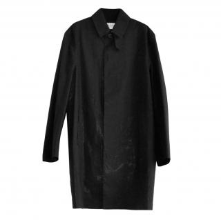 Saint Laurent Black Mid-Length Raincoat