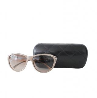 Chanel Beige Oversize Sunglasses