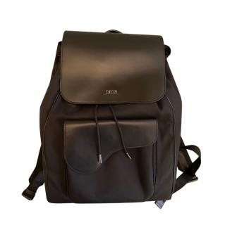 Dior black Saddle Backpack 