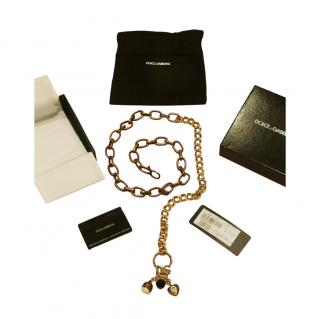 Dolce & Gabbana Embellished Chain Drop Belt - Size L