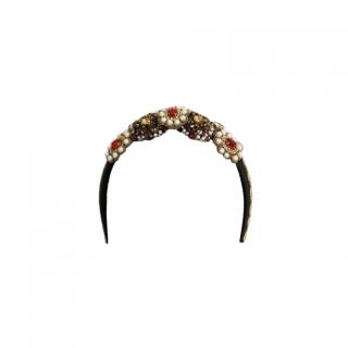 Dolce & Gabbana Multicolour Crystal Diadem Headband