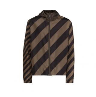 Fendi Brown & Black FF Reversible Windbreaker Jacket