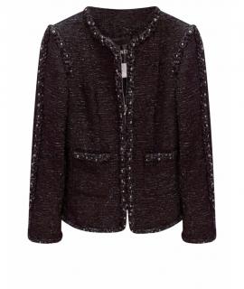 Chanel black tweed lesage jacket/blazer