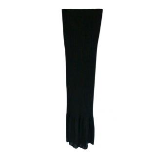 M Missoni Black Wool Blend Maxi Skirt