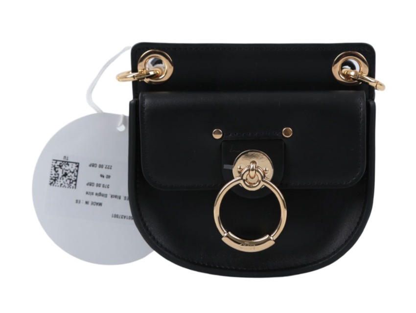 Chloe Mini Tess Black Leather Bag