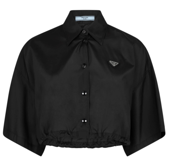Prada Black Technical Cropped Shirt