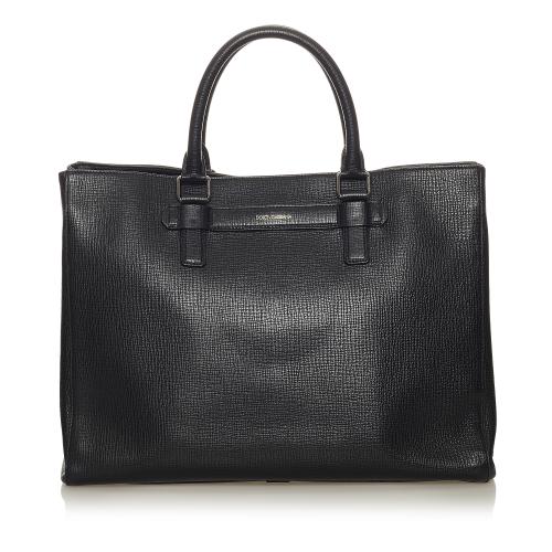 Dolce&Gabbana Large Black Leather Business Bag