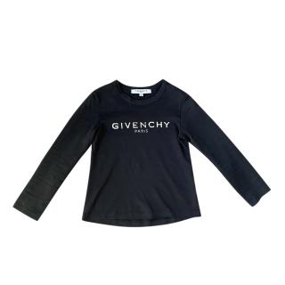 Givenchy Black Logo Long Sleeve T-Shirt