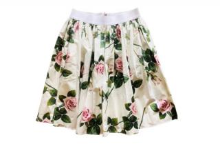 Dolce & Gabbana Tropical Rose Skater Skirt