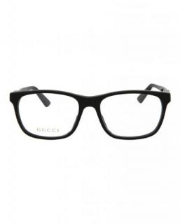 Gucci Black Acetate Rectangle Frame Optical Glasses