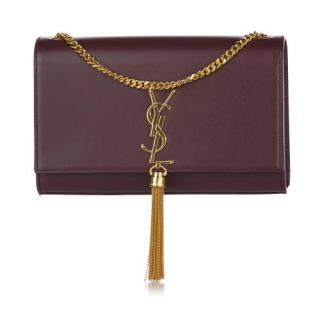 Saint Laurent Burgundy Kate Chain Strap Bag