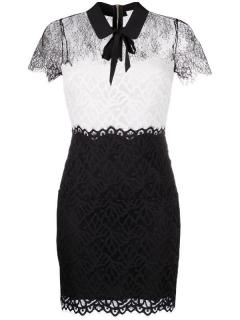 Sandro Black & White Rozen Lace Dress