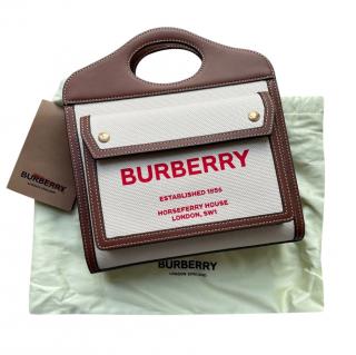 Burberry mini two tone crossbody bag 