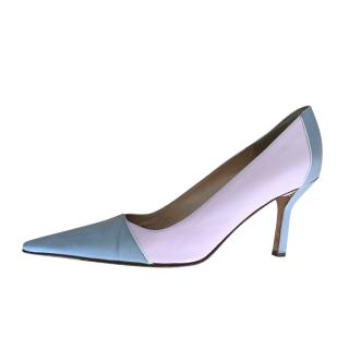 Chanel Pink & Grey Pointed Toe Pumps