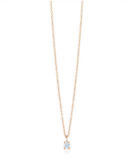 Tiffany diamond solitaire on a rose gold chain 