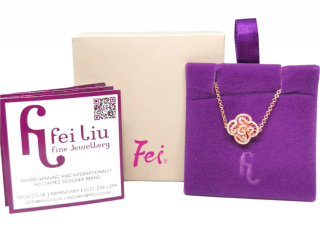 Fei Liu Rose Gold Plated Rose Chain Bracelet