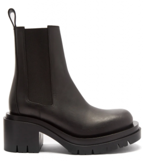 Bottega Veneta Lug block-heel leather ankle boots