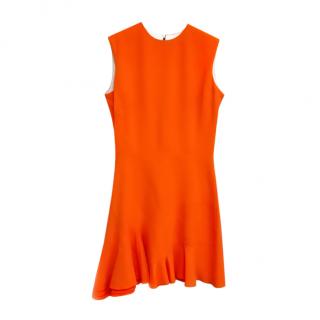 Victoria Beckham Orange Flared Mini Dress