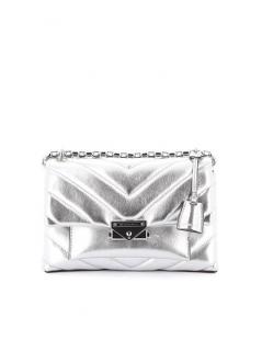 Michael Kors Silver Leather Cece Quilted Bag