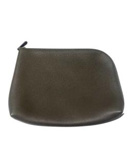 The Row Grey Grained Leather Pochette